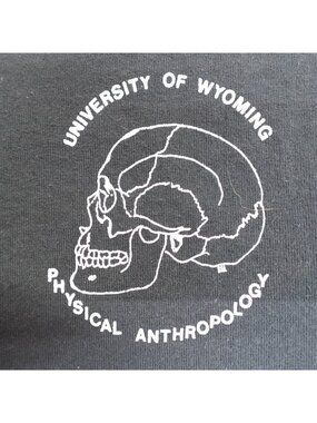 Vintage University of Wyoming Womens Shirt Small Black Physical Anthropology